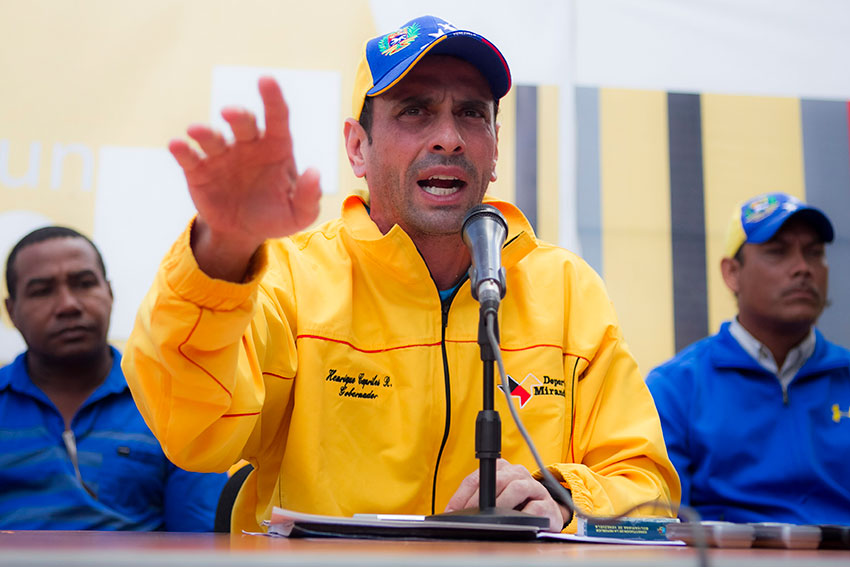 Capriles: Alzamiento militar empeoraría situación del país