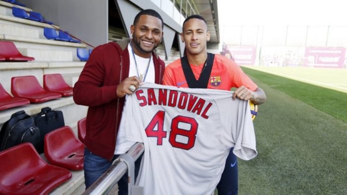 Pablo Sandoval visitó al FC Barcelona