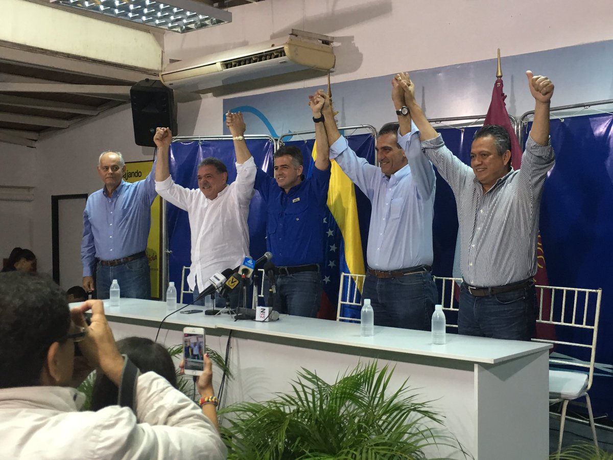 Miguel Cocchiola y Enzo Scarano expresan apoyo al candidato a la Gobernación de Carabobo Alejandro Feo La Cruz