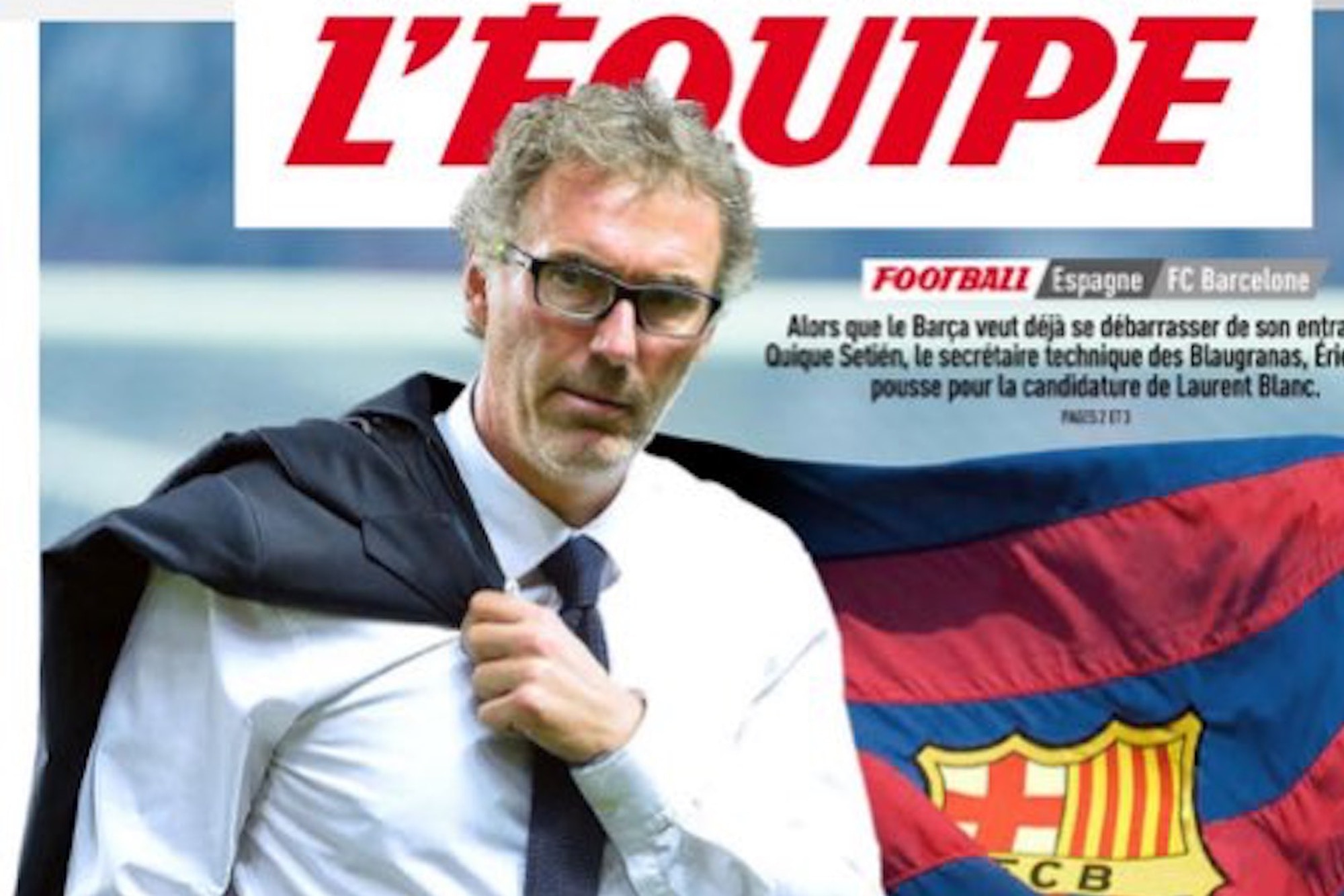 L’Equipe coloca a Laurent Blanc como candidato a sustituir a Quique Setién como entrenador del Barcelona