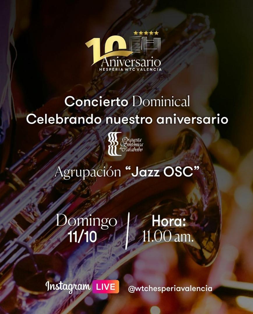 Hesperia WTC Valencia realizará concierto de aniversario este domingo con la Sinfónica de Carabobo