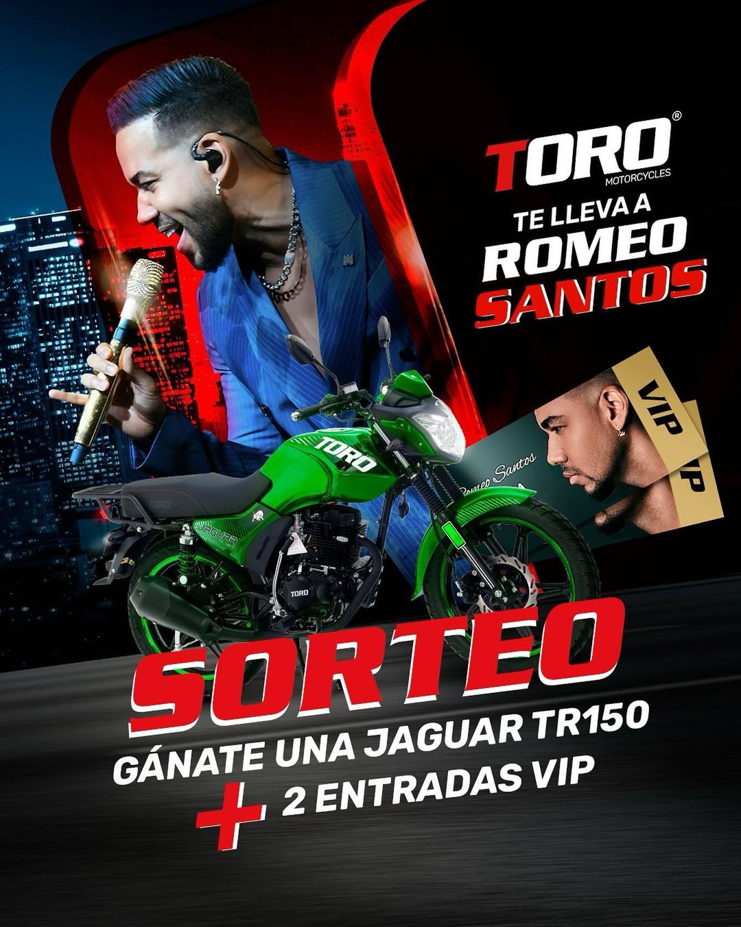 Motos Toro te lleva al concierto de Romeo Santos