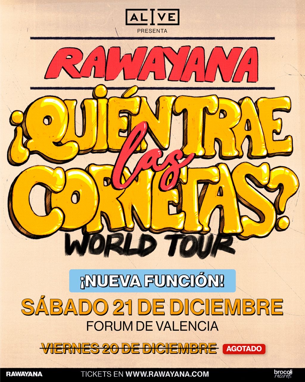 ¡HISTÓRICO! La banda más popular de Venezuela, RAWAYANA, ofrecerá una segunda función en el Forum de Valencia