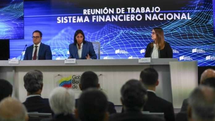 Delcy Rodríguez lideró reunión del Sistema Financiero Nacional