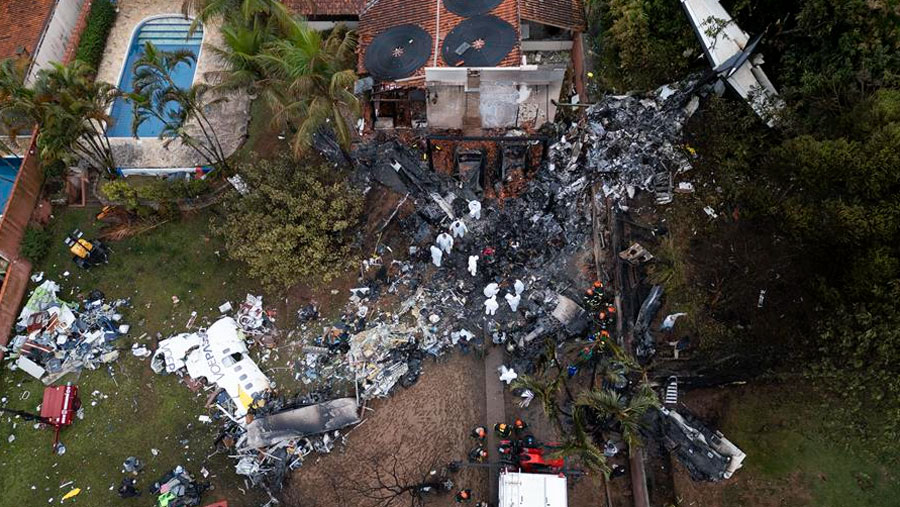 Identifican a las 2 primeras de las 62 víctimas del accidente aéreo en Brasil